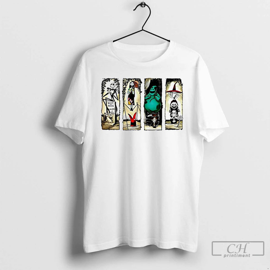 Classic Jack And Sally Oogie Boogie Nightmare Characters T Shirts