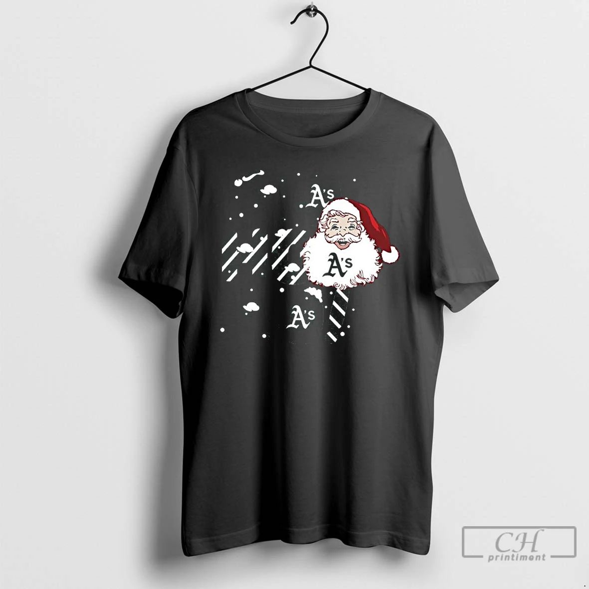 Premium 2025 Oakland Athletics Christmas Santa Ho Ho Ho T Shirts