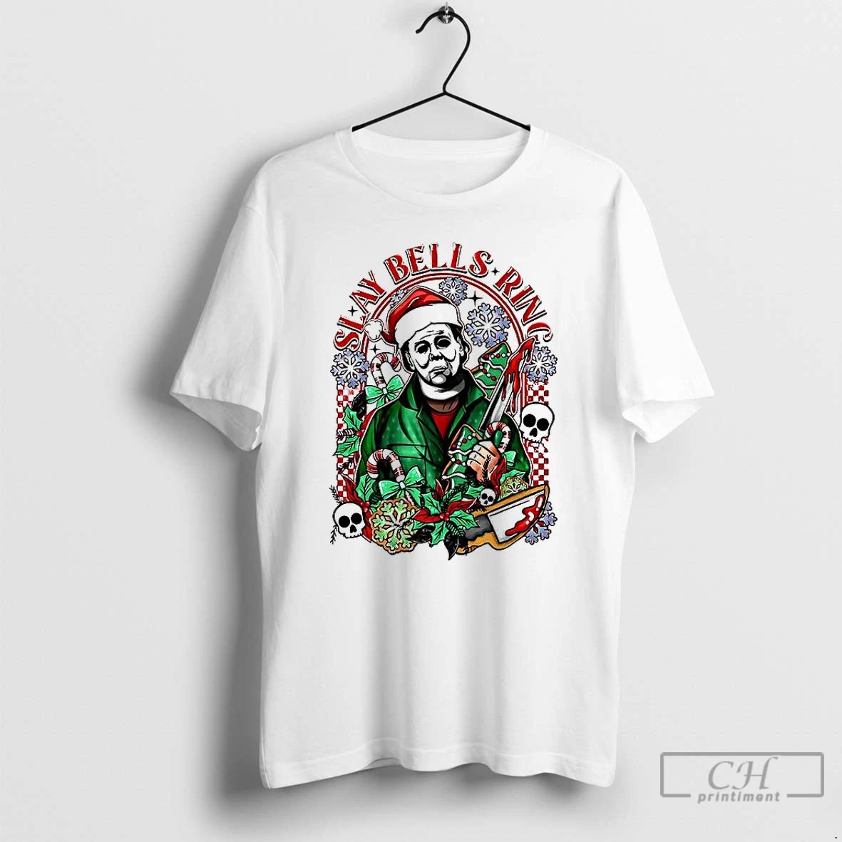 Classic Michael Myers Slay Bells Ring Merry Christmas T Shirts