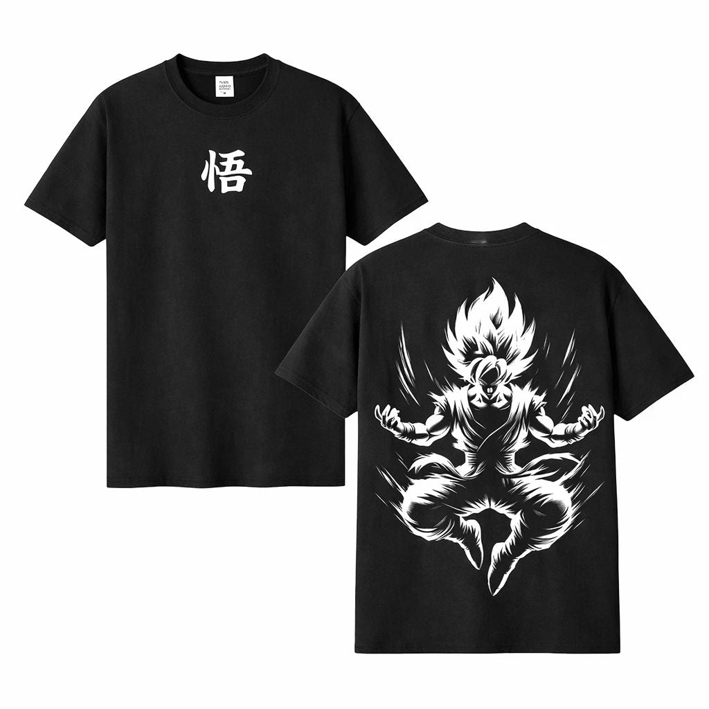Anime Z T-Shirt Cotton Sleeve Casual Sport Fitness Tee Men's Harajuku Black Ball