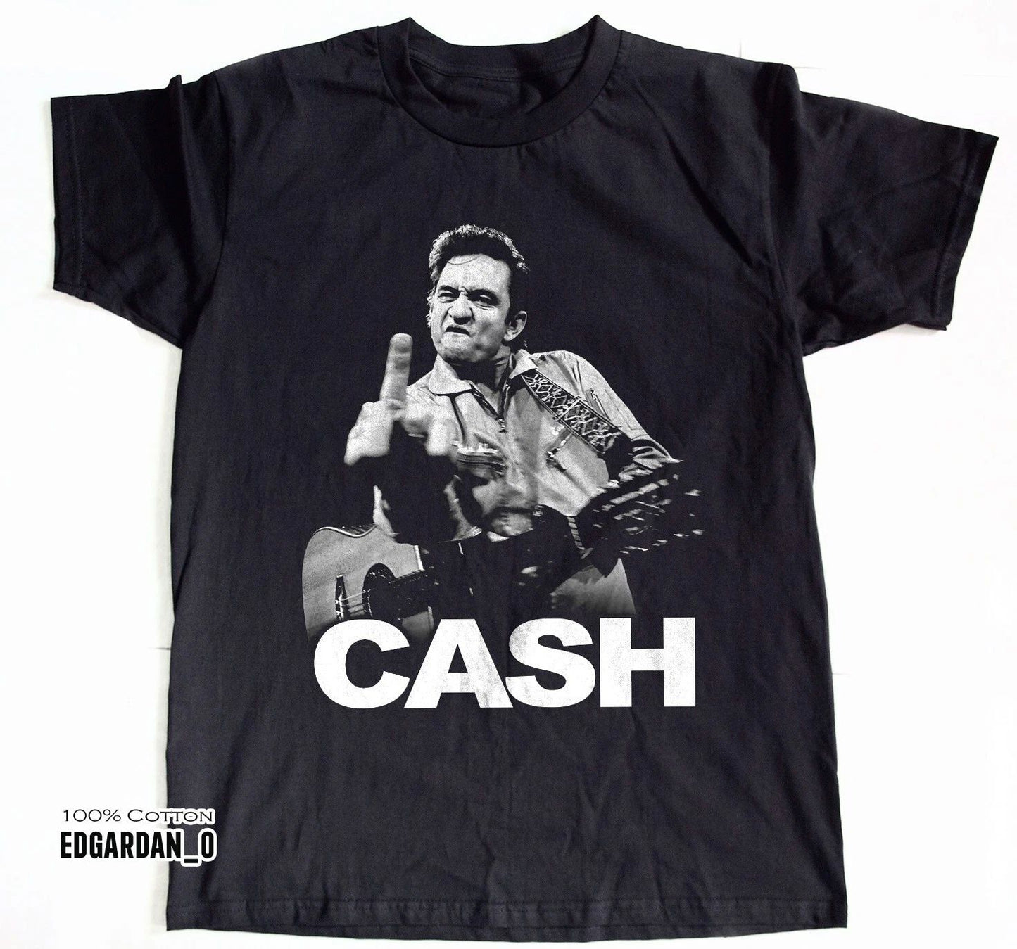 Johnny Cash Singer Black Unisex Heavy Cotton T-shirt Size S-5XL