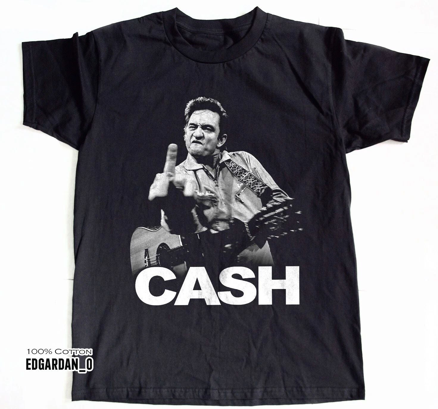 Johnny Cash Singer Black Unisex Heavy Cotton T-shirt Size S-5XL