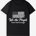 USA Flag We The People Graphic Unisex Vintage Casual Daily Wear Shirt