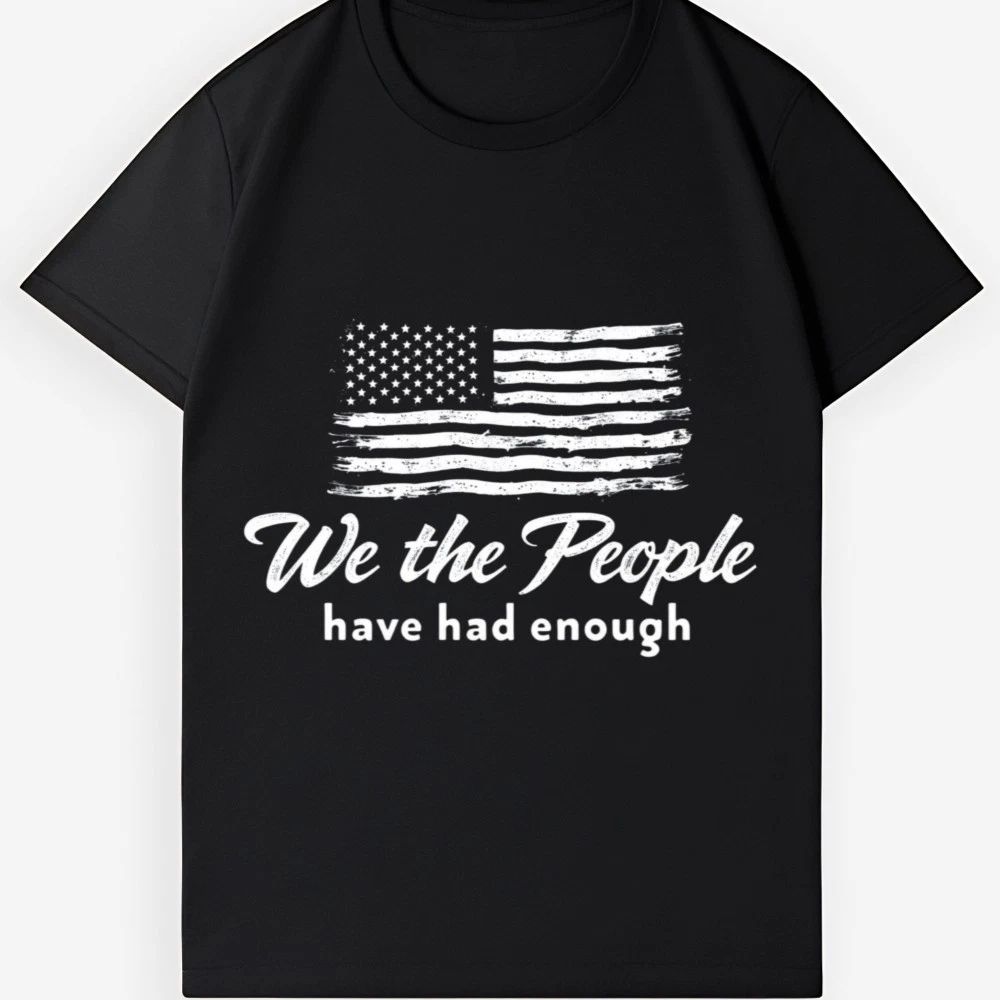USA Flag We The People Graphic Unisex Vintage Casual Daily Wear Shirt