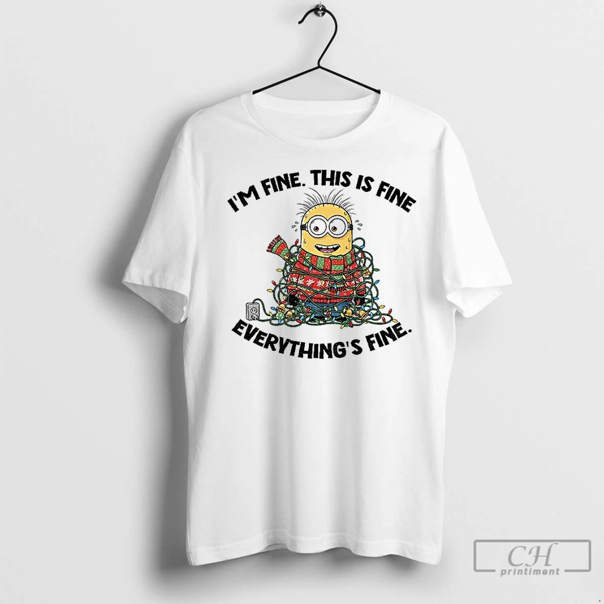 Premium Christmas Minion Im Fine This Is Fine Everythings Fine