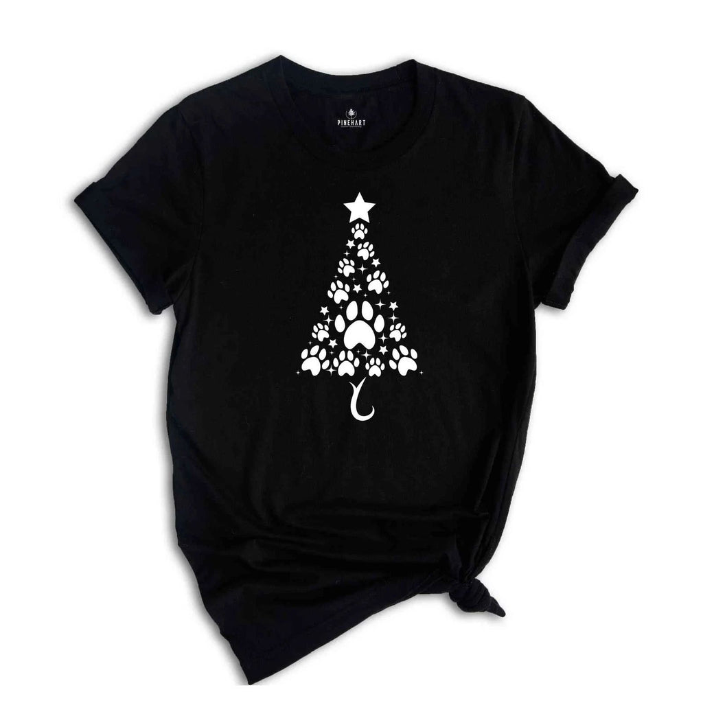 Dog Paw Tree Shirt, Cute Dog Shirt, Christmas Tree Shirt, Christmas Sweatshirt,