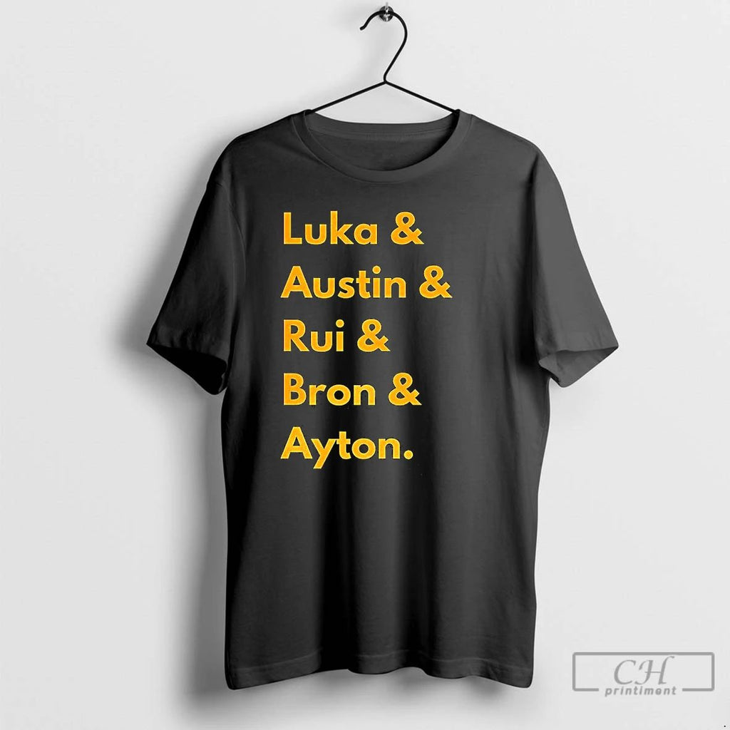 Premium Los Angeles Lakers 2025 Line Up Name T Shirts
