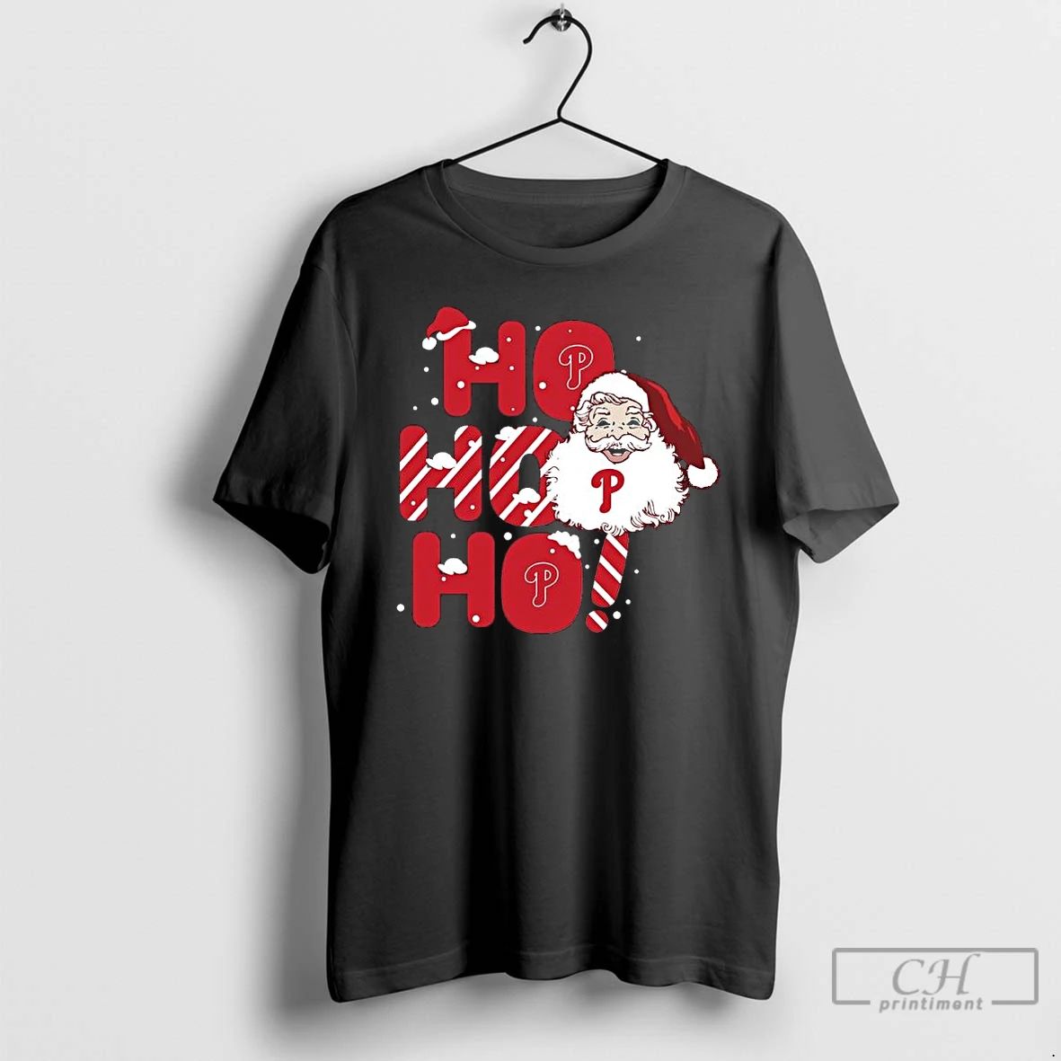 Premium 2025 Philadelphia Phillies Christmas Santa Ho Ho Ho T Shirts