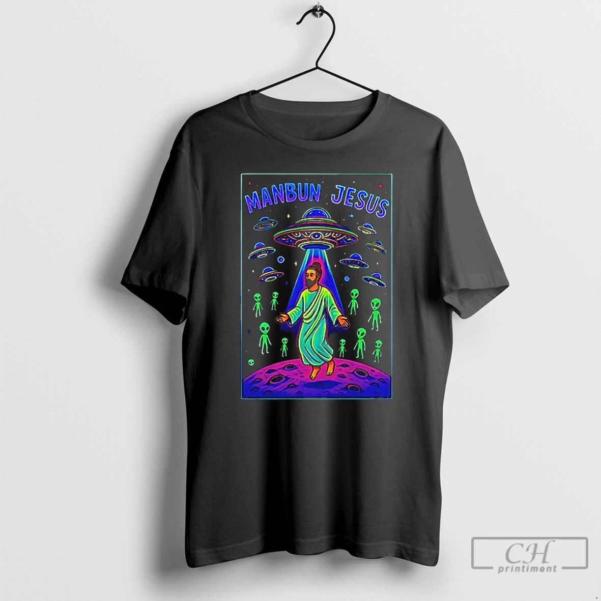 Premium Jesus Manbun Ufo Ceramic Ceramic And Classic Dad Cap T Shirts