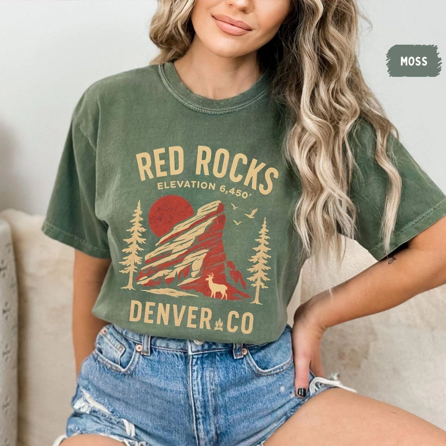 Red Rocks Shirt Gift Travel For Denver Colorado Trip Souvenir Tee