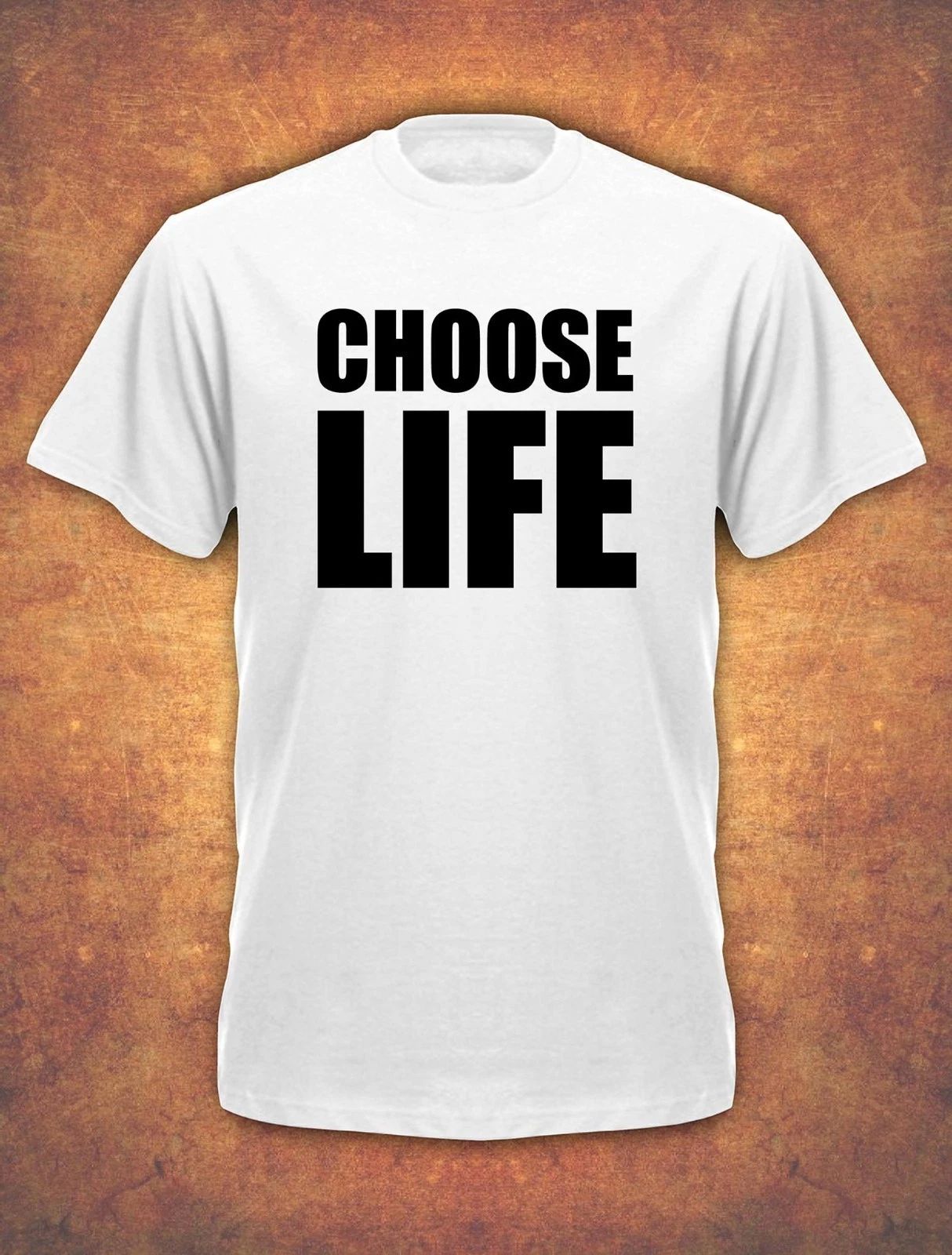 CHOOSE LIFE WHAM Fancy Dress  George Michael Retro 80s Fan Mens T-Shirt White