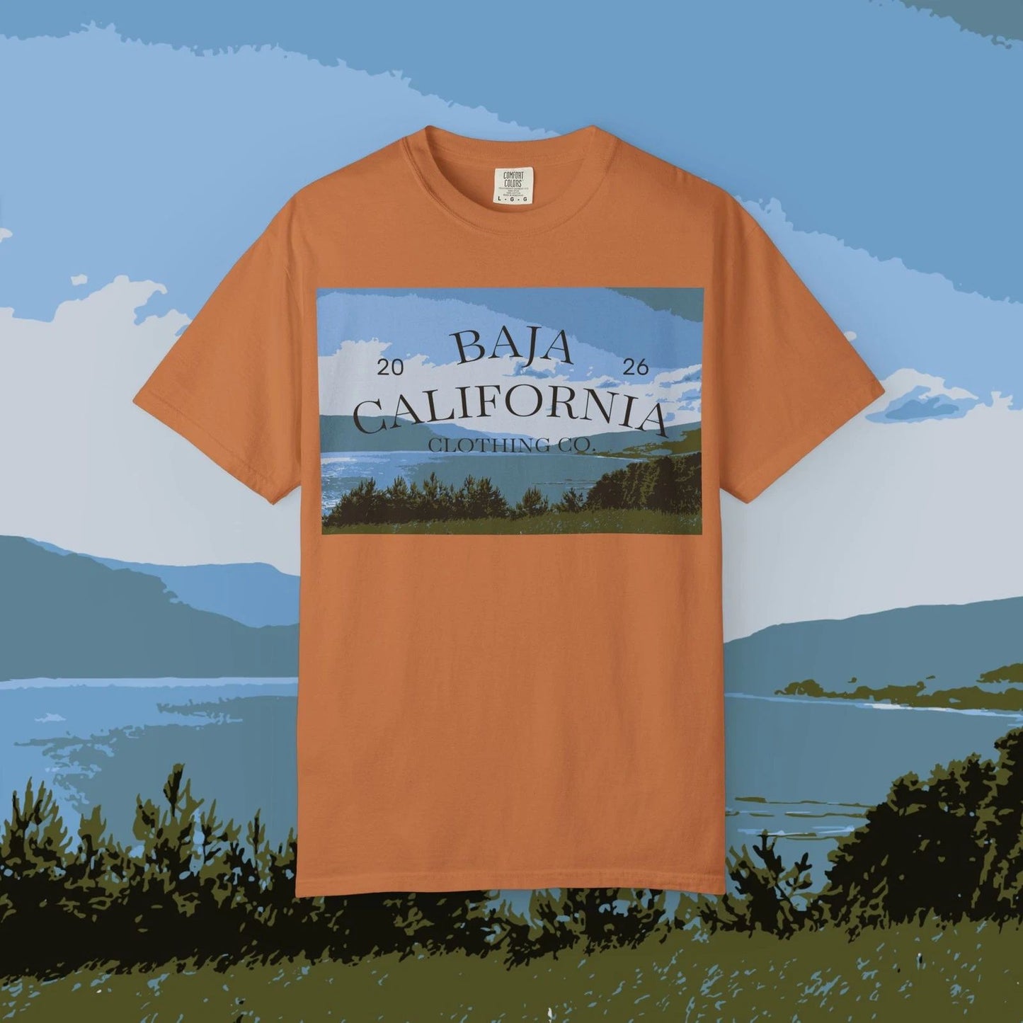Baja California Landscape T-Shirt | Vintage Coastal 2026