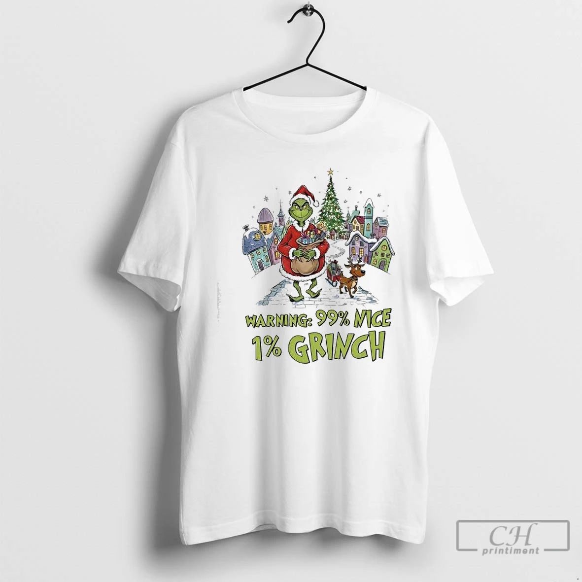 Premium Warning 99 Mice 1 Grinch Christmas T Shirts