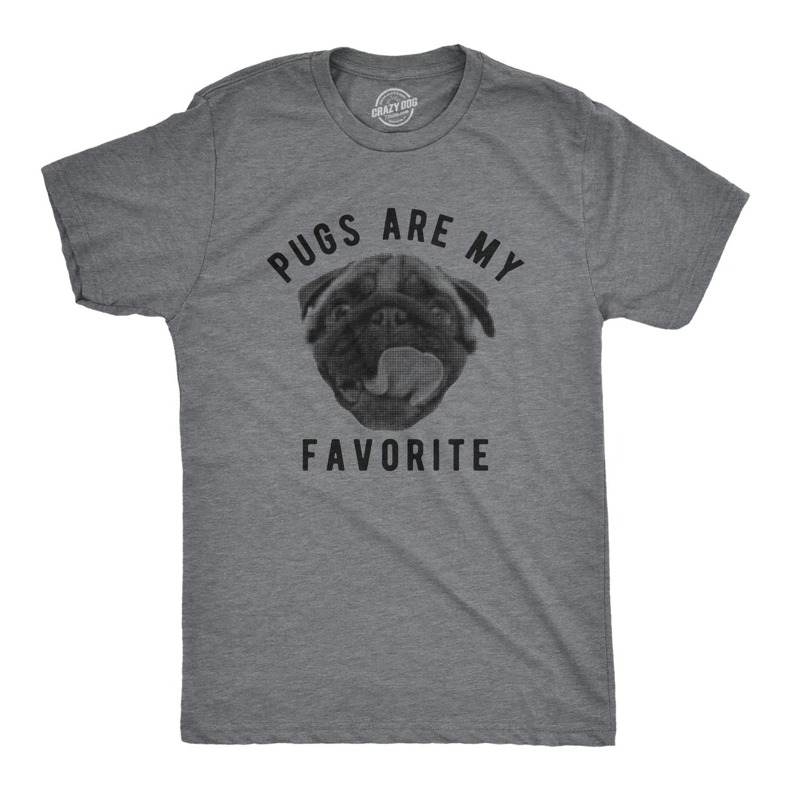 Mens Pugs Are My Favorite T Shirt Funny Pet Cute Puppy Lovers Tee for Guys