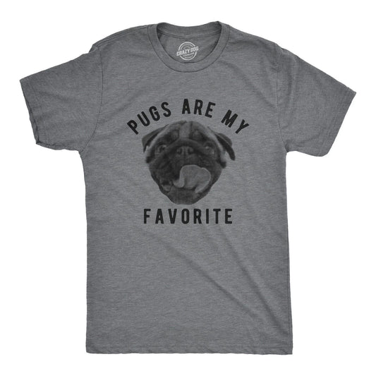Mens Pugs Are My Favorite T Shirt Funny Pet Cute Puppy Lovers Tee for Guys