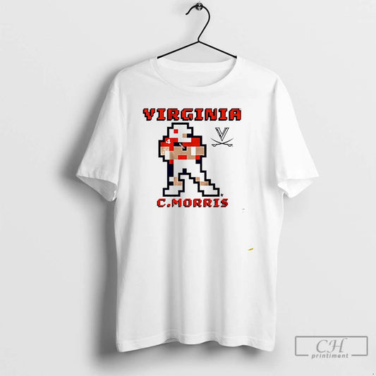 Premium Virginia Cavaliers Football Chandler Morris Retro Baller Pixel T Shirts