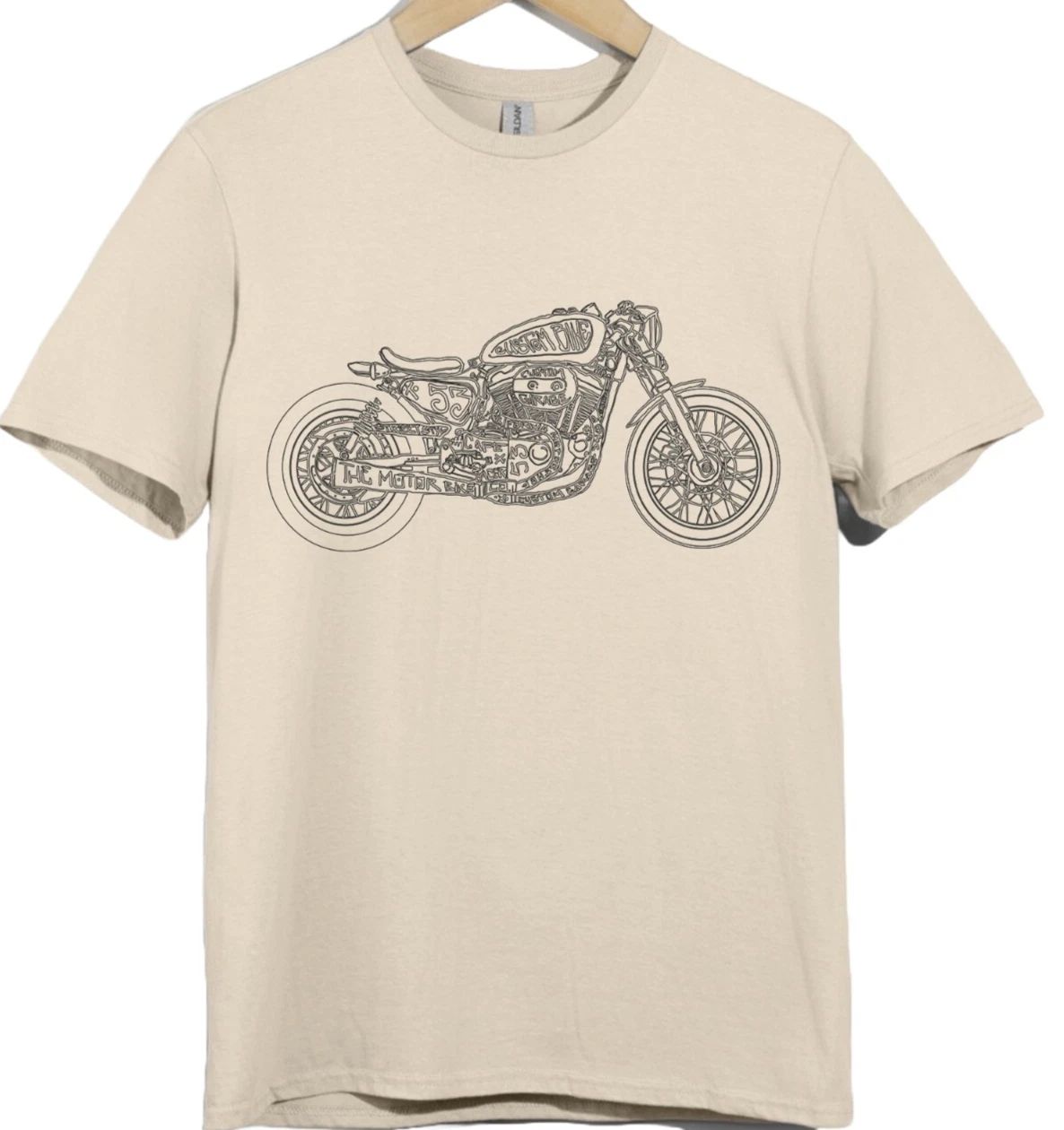 Motorcycle T Shirt Cafe Racer Biker Vintage Custom Motorbike Graphic Tee