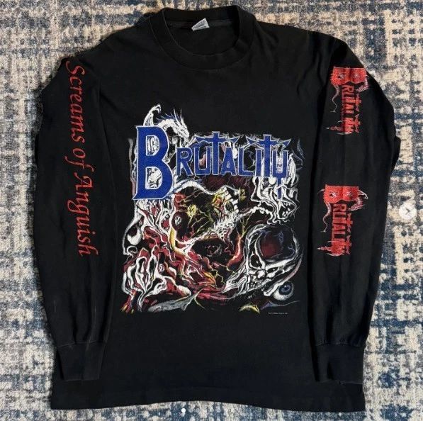 1993 BRUTALITY SCREAMS OF ANGUISH Vintage Long Sleeves Shirt S-5XL Reprint