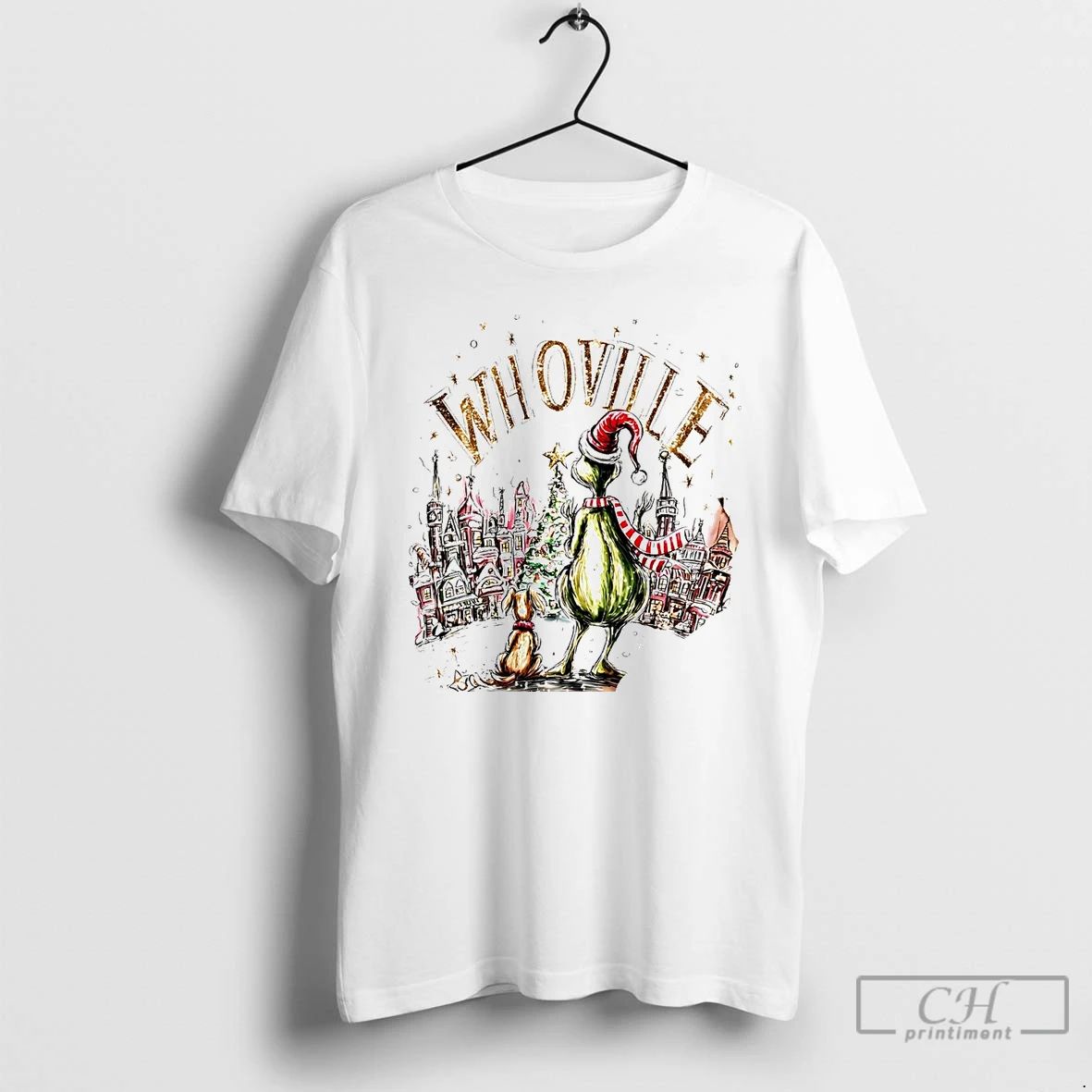 Premium Grinch And Dog Max Whoville Christmas T Shirts