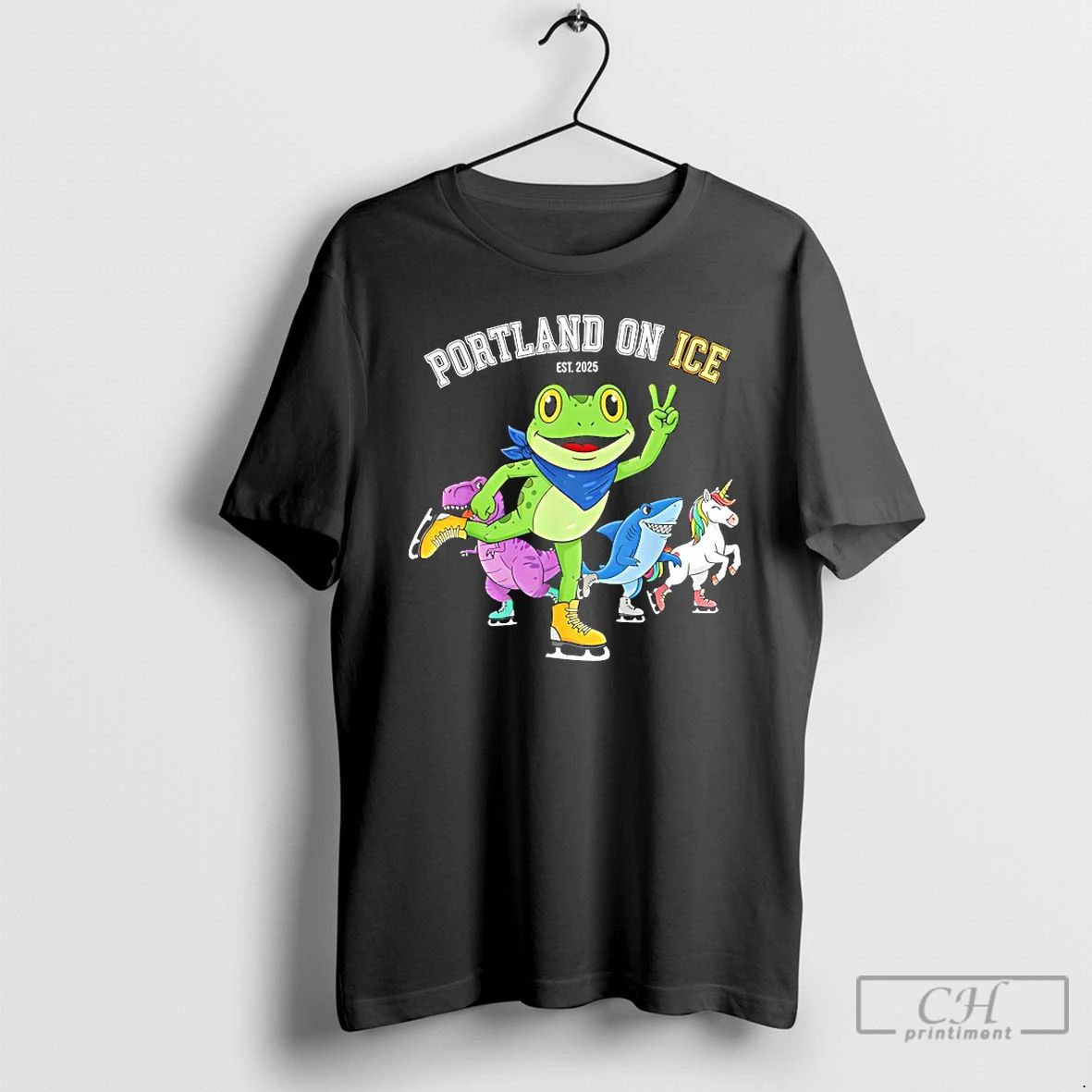 Premium Portland On Ice Portland Frog Protest T Shirts