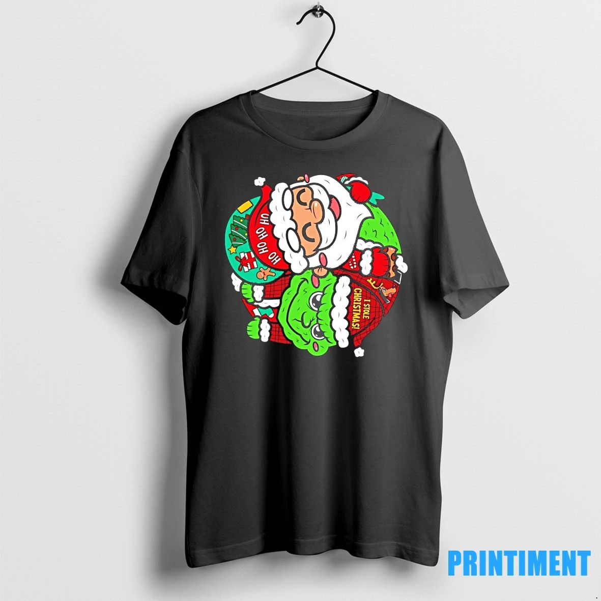 Santa Claus Ho Ho Ho Ho Grinch I Stole Christmas Yin Yang Xmas Tshirts Sweater