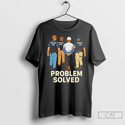 Classic Problem Solved Police Ice Construction Graphic