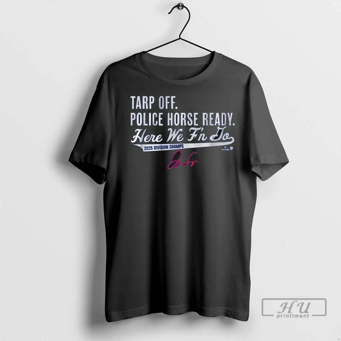 Officials Toronto Blue Jays Mlb George Springer Tarp Off Police Horse Ready Here We Fn