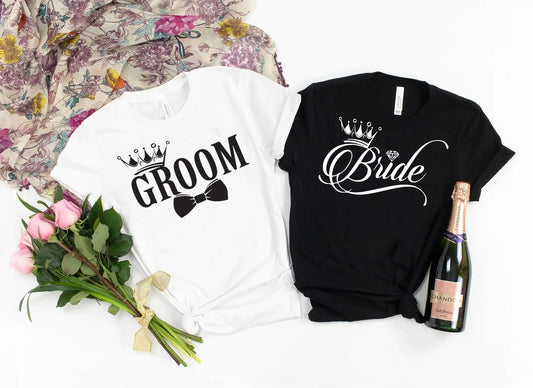 Premium Classic Wedding hen T-Shirt for Mens & t-shirt for women, Groom & Bride