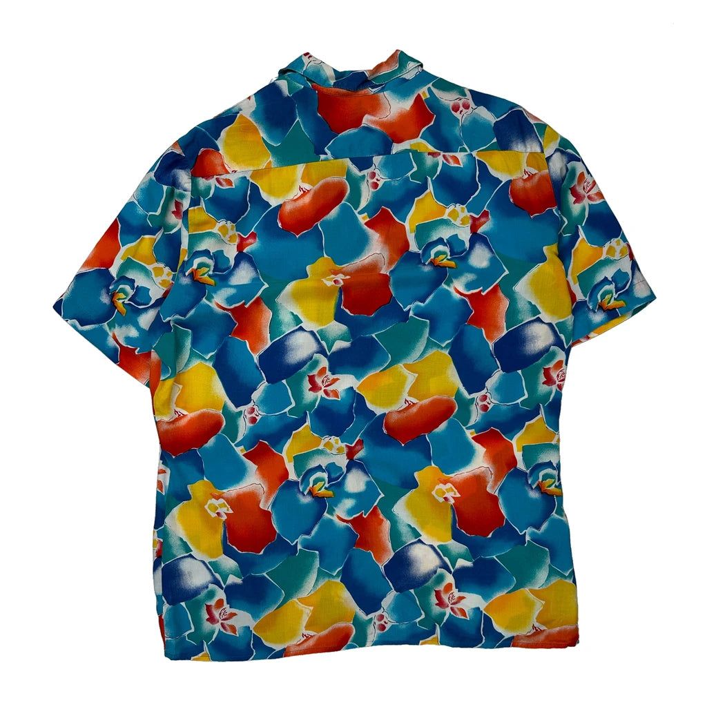 Islander Floral Hawaiian Shirt - Medium Multicoloured Viscose