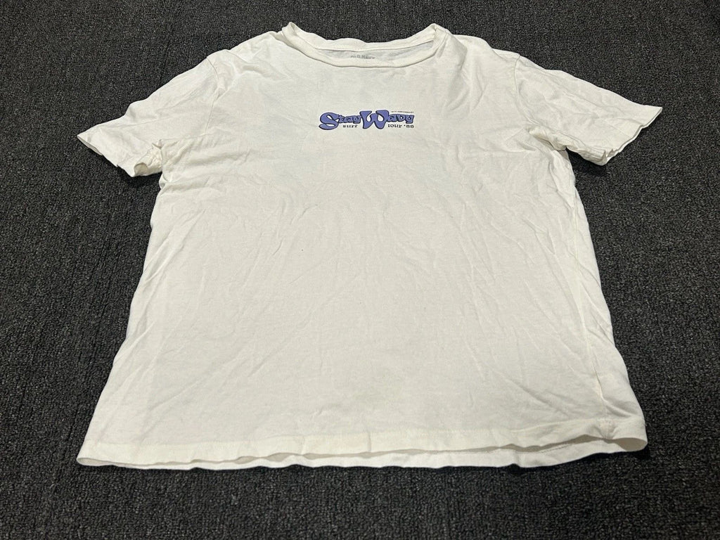 Old Navy Surf Tour Stay Wavy Tee Men’s Medium White Graphic Short Sleeve