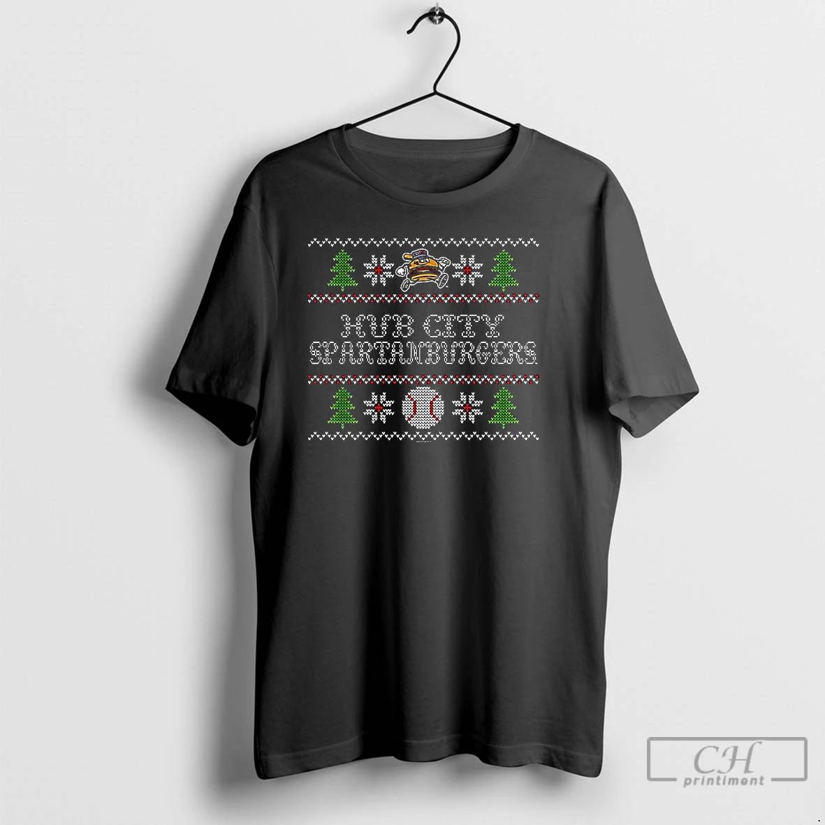 Classic Hub City Spartanbugers Baseballl Ugly Christmas T Shirts