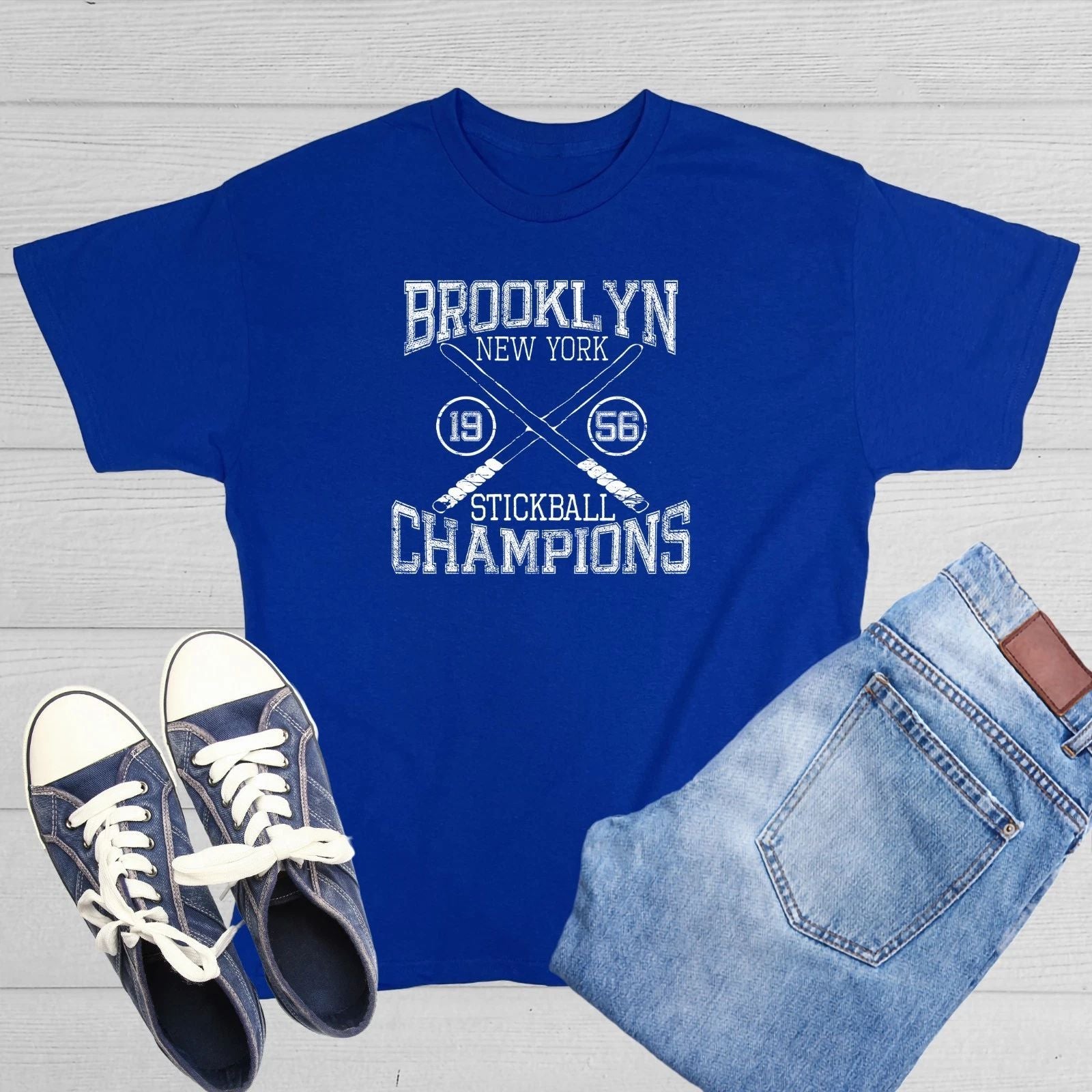 Brooklyn Stickball Champions Sarcastic Humor Graphic Novelty Funny T Shirt