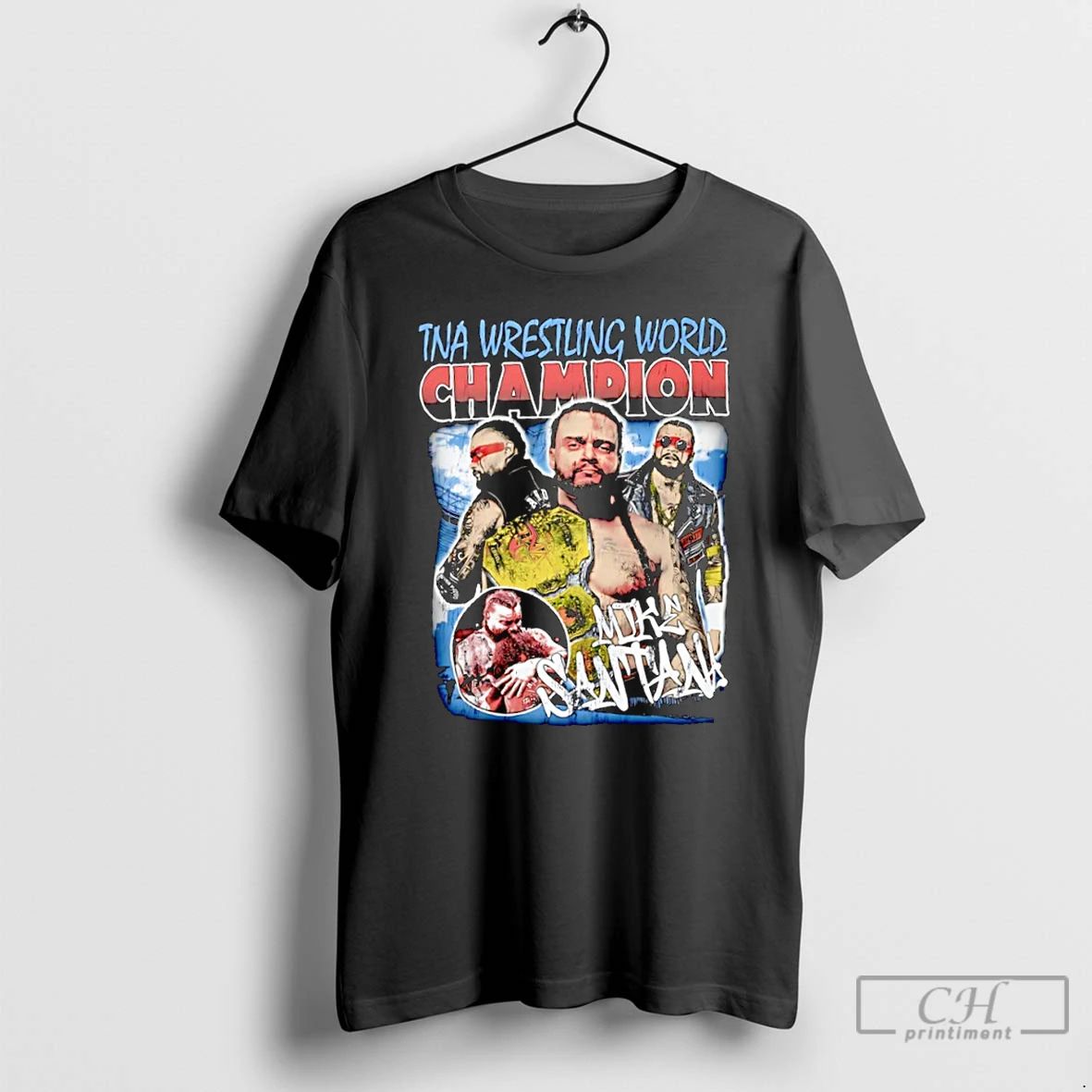 Classic Mike Santana The Tna Wrestiling World Champion Graphic T Shirts