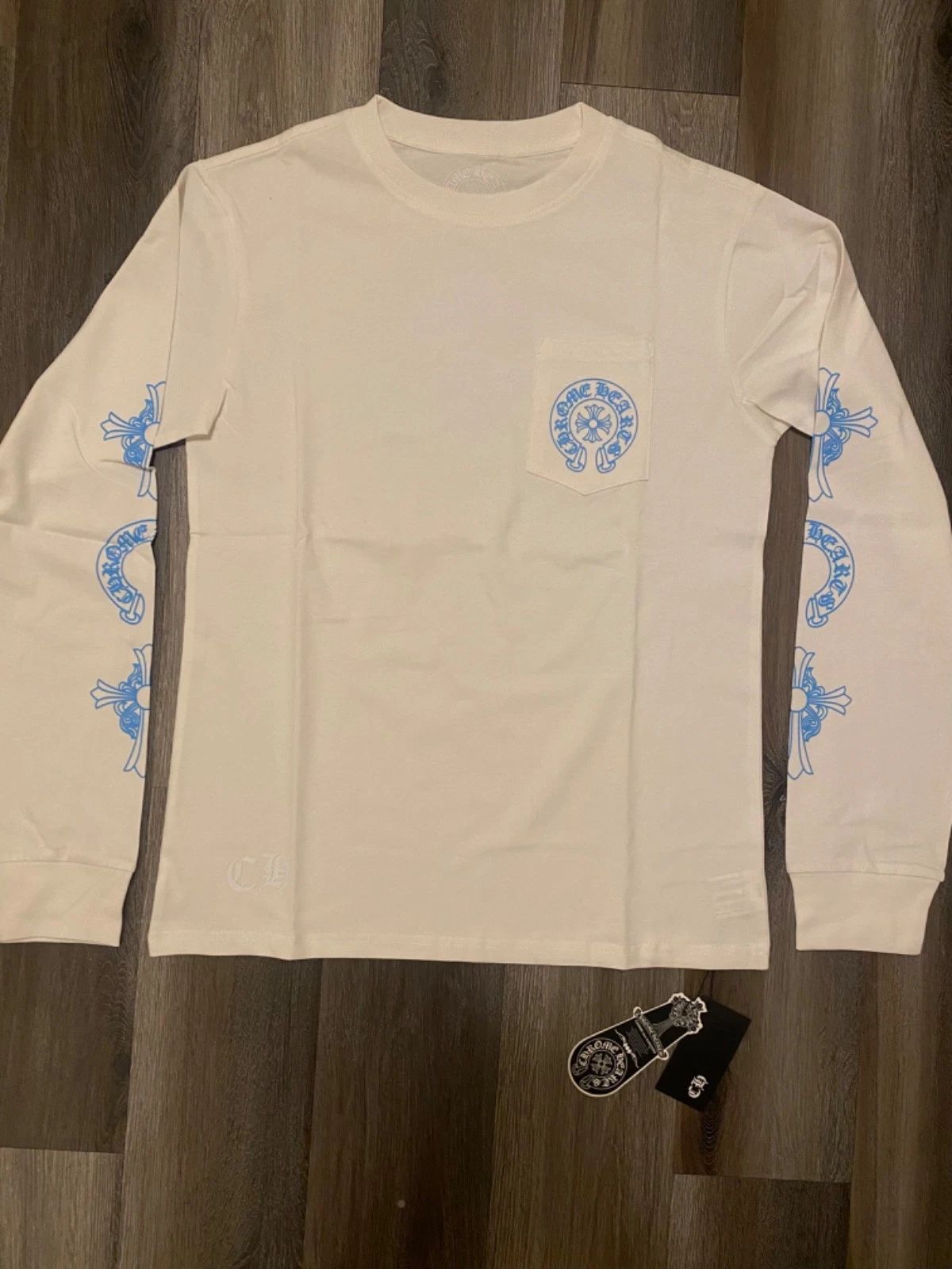 Chrome Hearts Tshirt Longsleeve White/IcyBlue