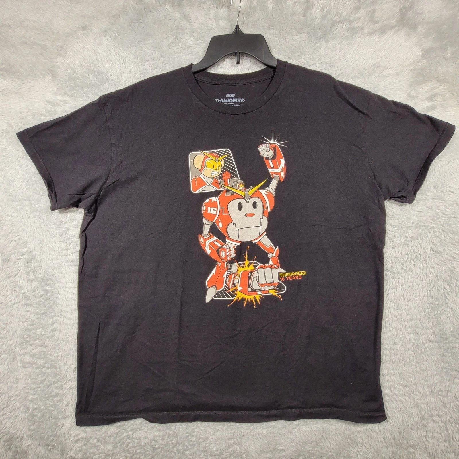 ThinkGeek 16 Years T-Shirt Black Robot Mouse Mens XXL Graphic Tee