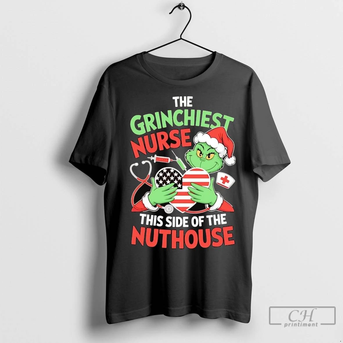 Premium Grinch The Grinchiest Nurse This Side Of The Nuthouse Christmas