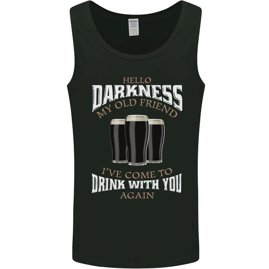 Hello Darkness My Old Friend Funny Guiness Mens Vest Tank Top