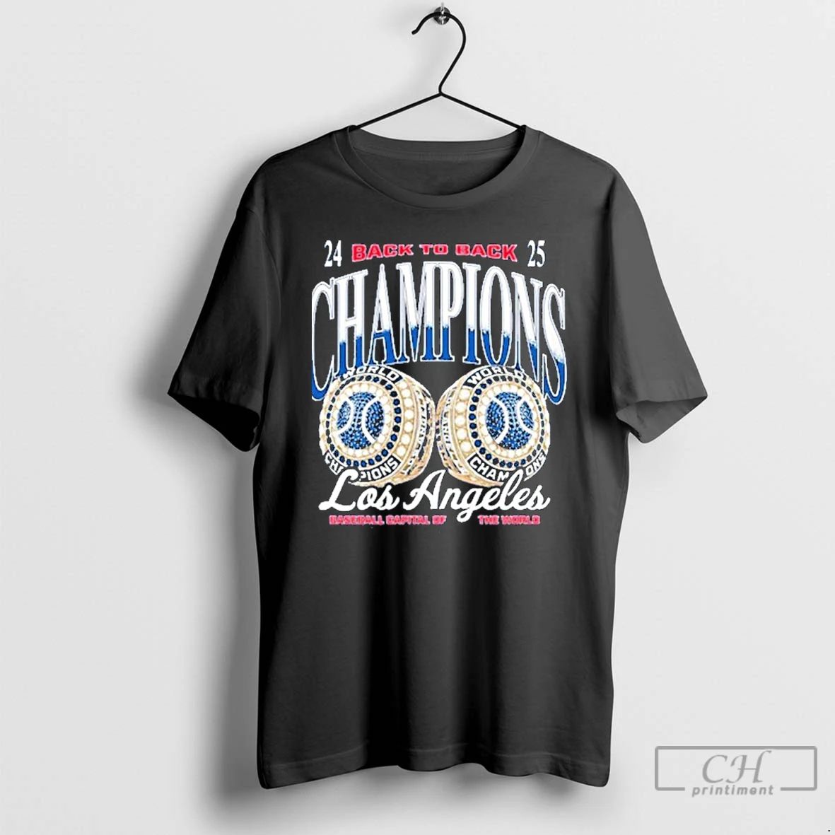 Premium La Dodgers Back To Back Rings T Shirts