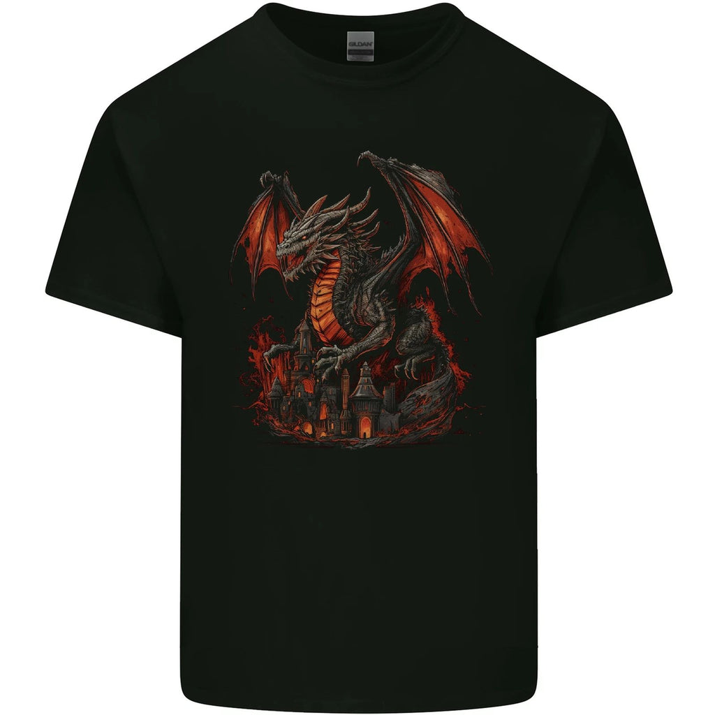 A Fierce Fantasy Dragon Mens Cotton T-Shirt Tee Top