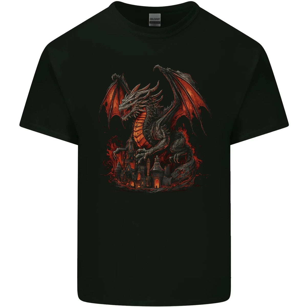 A Fierce Fantasy Dragon Mens Cotton T-Shirt Tee Top