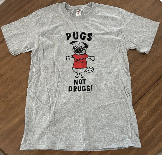 DARE Drugs Not Pugs T-Shirt Various Sizes New Old Stock Drug Education Vintage
