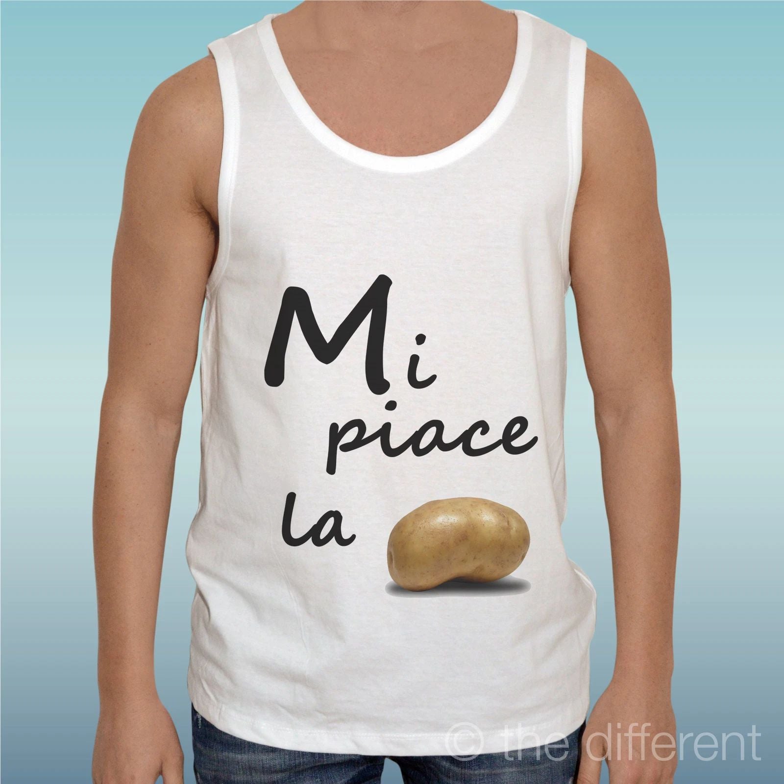Canotta T-Shirt " Sentence Me Piace La Potato " Tank Top Gift Idea