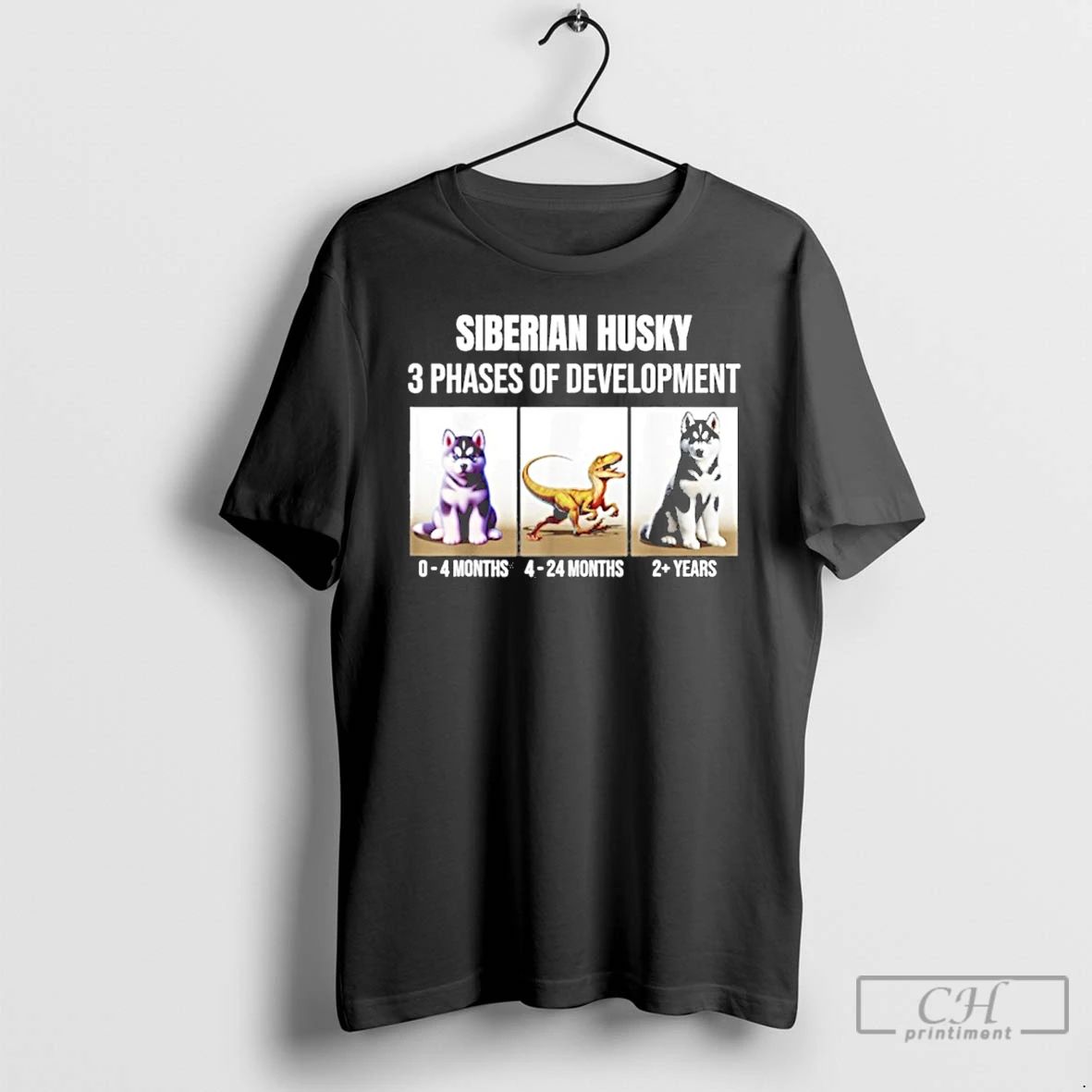 Premium Siberian Husky Puppy Dog 3 Phases Of Development Husky T Shirts