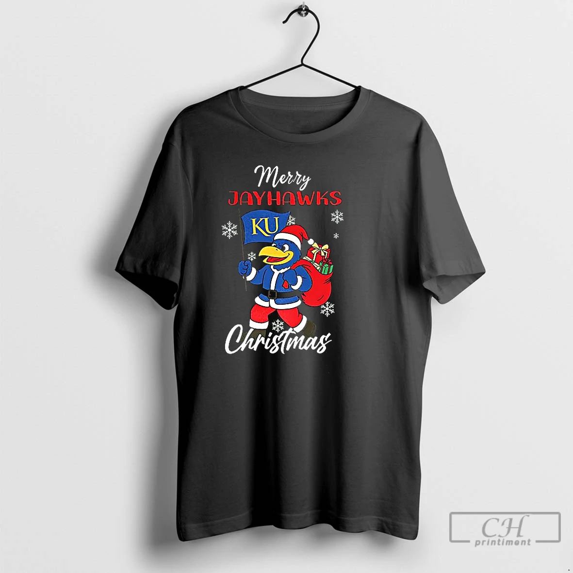 Premium Merry Kansas Jayhawks Ncaa Mascot Christmas T Shirts