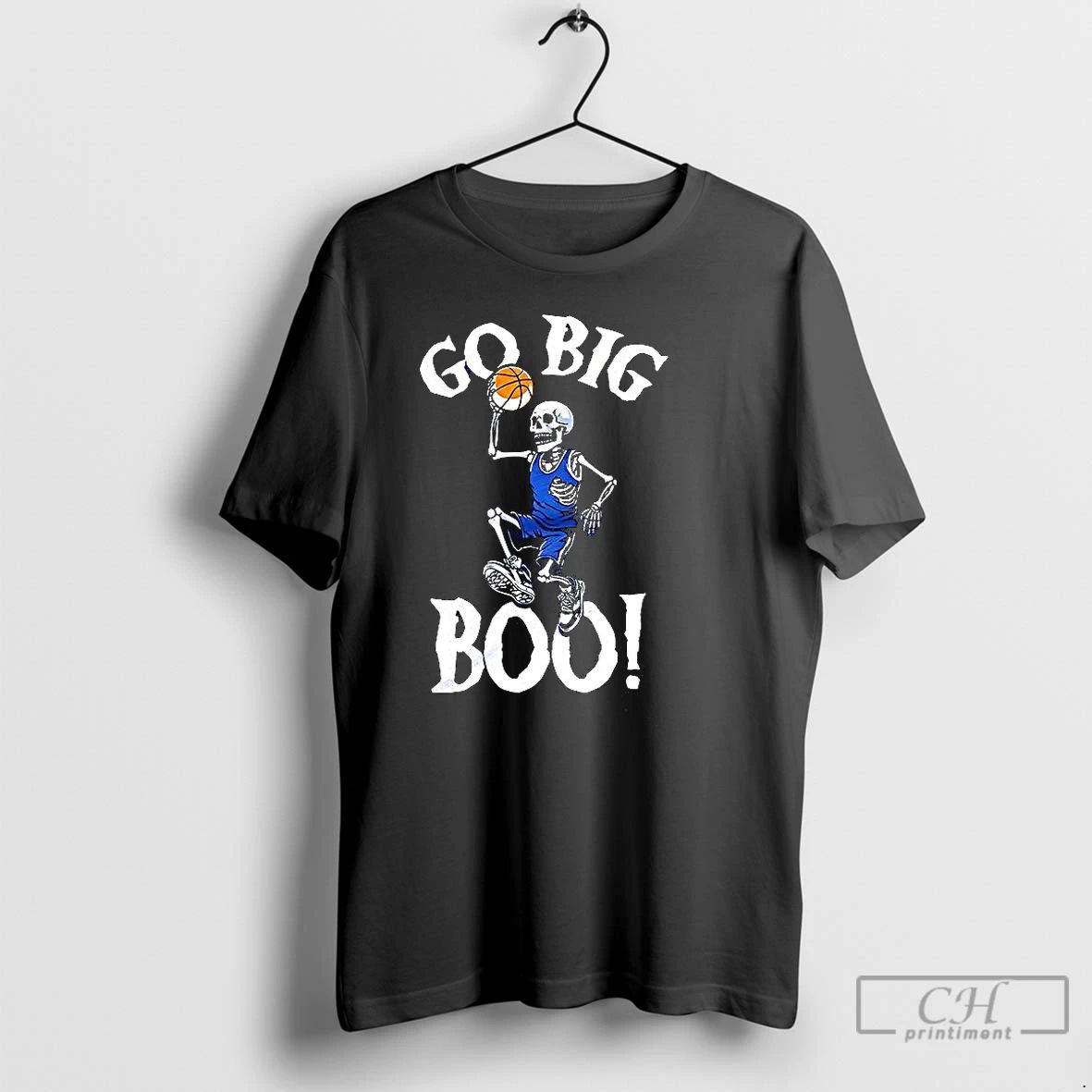 Premium Skeleton Playing Basketball Go Big Boo T Shirts