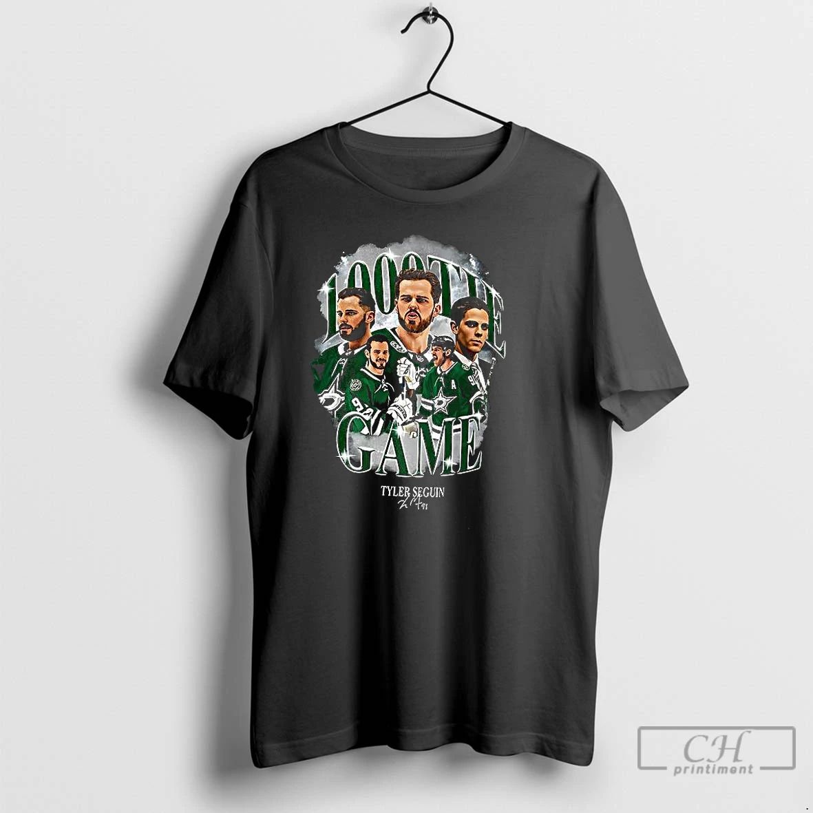 Classic 1000th Game Tyler Seguin Dallas Starts Signature T Shirts