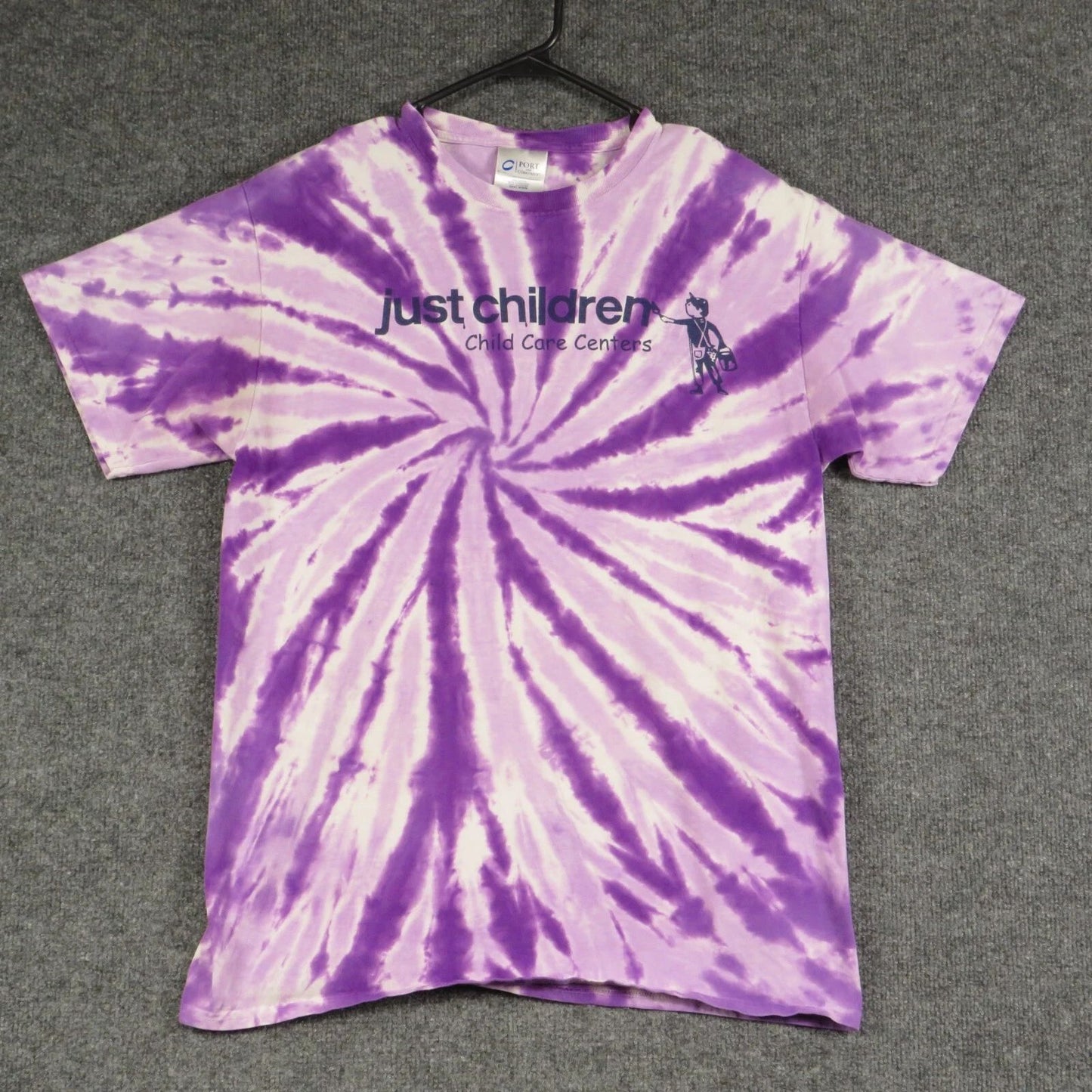 Port Authority Shirt Mens Medium Purple Short Sleeve Crew Neck Pullover T Shirt