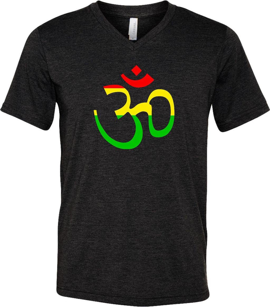 Yoga T-shirt Rasta Aum Lightweight Triblend V-neck