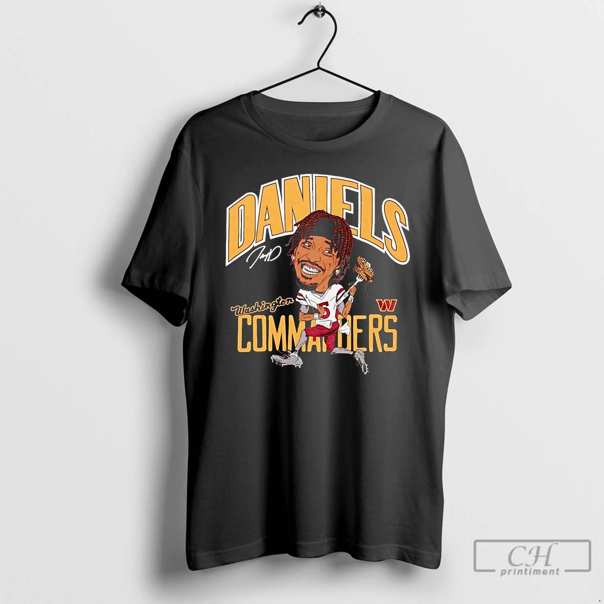 Premium Jayden Daniels Superstar Waffles Commanders T Shirts
