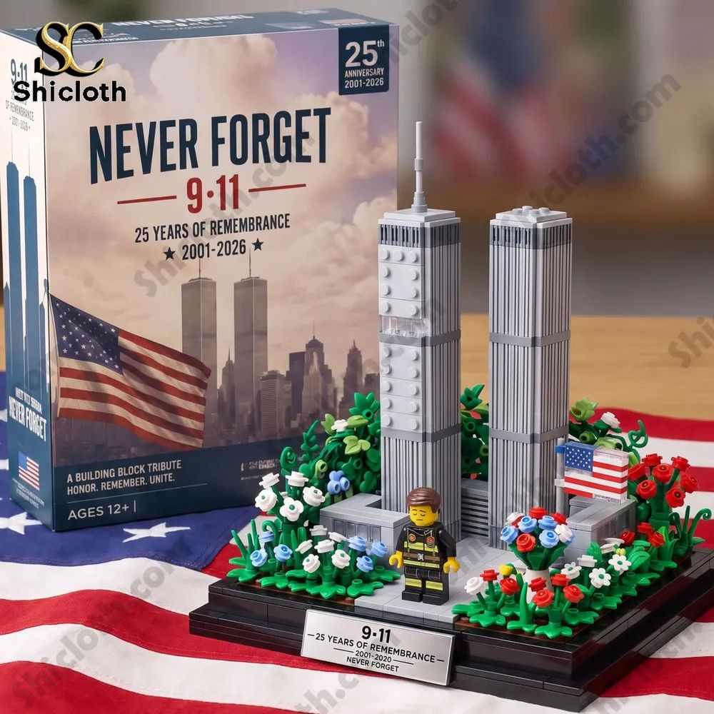 Never Forget 9-11 25 Years of Remembrance 2001-2026 Building Brick Sets
